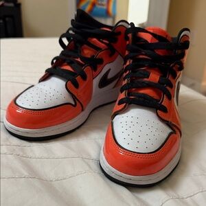 Kids orange  and White Sneakers